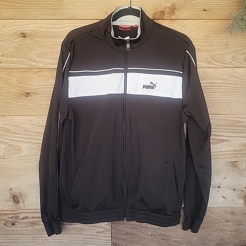 Puma Black and White Track Jacket Size Medium